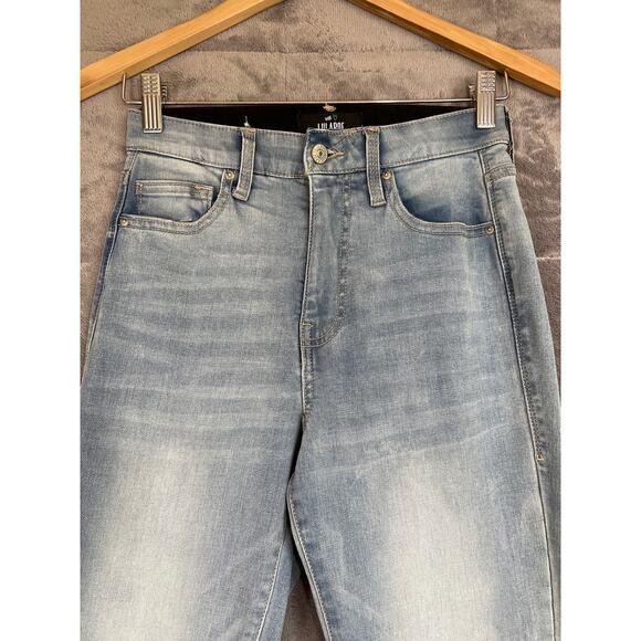 Lularoe Jeans Womens Size 24 Lightwash Blue High Rise Magic Waist Raw Hem - Picture 3 of 10